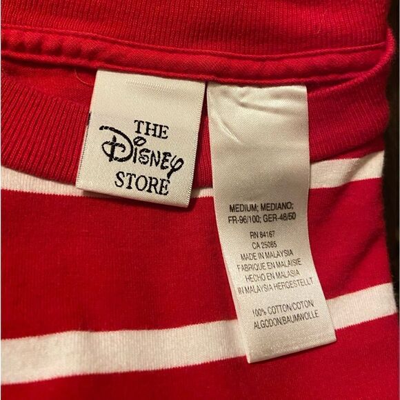Vintage The Disney Store Red And White Striped Pongo & Perdita Shirt Size M 📦 - Picture 5 of 8